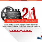 ¡ El cine con Banesco es 2x1!