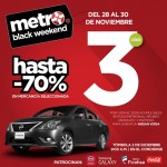 HASTA 70% DE DESCUENTO EN EL METRO BLACK WEEKEND DE METROMALL!!!